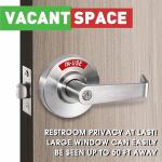 Vacant or in-Use Bathroom Indicator Privacy Handle Lock | Extra Large Window, Rated ANSI Grade 2,