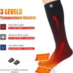 SNOW DEER Heated Socks,Upgraded 7.4V Rechargeable Battery Electric Socks