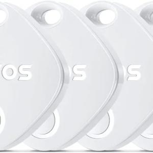 ATUVOS Keys Finder 4 Pack, Smart Bluetooth Tracker Pairs with Apple Find My (iOS Only)