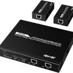 HDMI Extender Splitter 1 x 2, JCHICI 4K@30Hz 100M(328fts) HDMI Extender Over Cat5e/6 with Loopout an