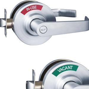 Vacant or in-Use Bathroom Indicator Privacy Handle Lock | Extra Large Window, Rated ANSI Grade 2,