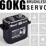 RC Steering Servo 60KG High Torque Brushless Servo,Waterproof Servo Motors,Metal Gear RC