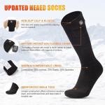 SNOW DEER Heated Socks,Upgraded 7.4V Rechargeable Battery Electric Socks