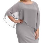 Women's Sleeves Cape Pencil Dress